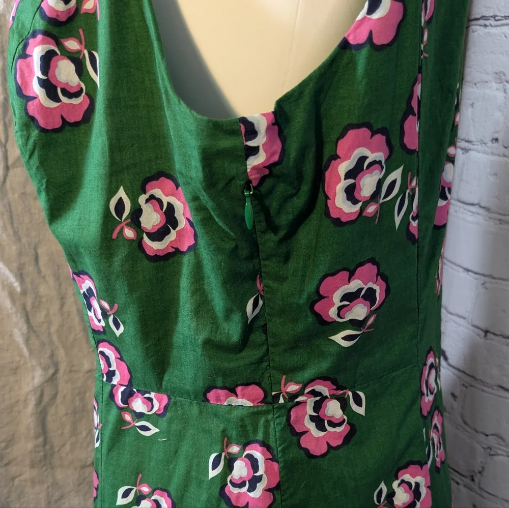 Boden Green Floral Midi Dress - Picture 4 of 7